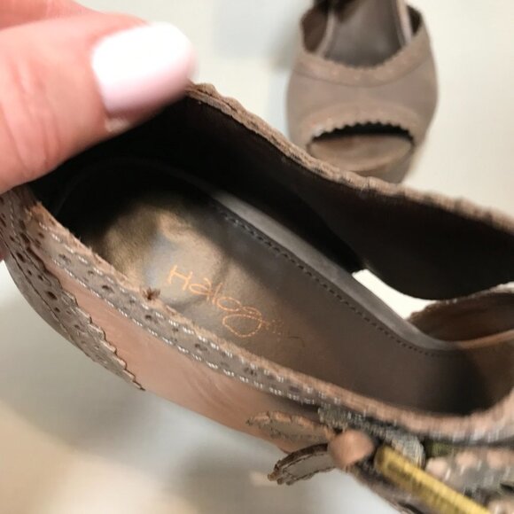 Halogen 80’s Inspired platform sandal Leather "Lynden' 6 M - Picture 7 of 12